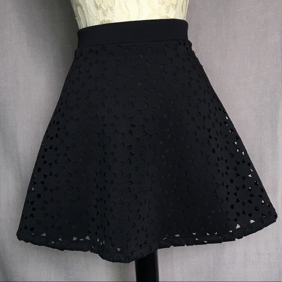 Bethany Mota Laser Cut Stretchy Skirt - Picture 2 of 5